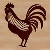 Cartoon Chicken Vector Graphics A cartoon chicken standing in a farm yard, suitable for vector art designs.