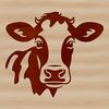 Beautiful Cow Portrait SVG A realistic illustration of a cow's head, suitable for vector graphics and design projects.