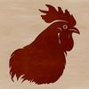 Free Chicken Clip Art Vector Image A simple illustration of a chicken's head, suitable for use in vector design and commercial projects.