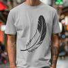 Beautiful Bird Feather Graphic High-quality digital representation of a bird's feather as a scalable graphic.
