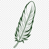 A single white feather with intricate details, suitable for vector design and cutting machine projects.