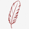 Vector Feather Design in Various Styles A detailed vector illustration of a feather in various styles suitable for cutting machines and digital art.