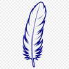 Single Feather Illustration in Vector Format A detailed illustration of a single feather in vector format, suitable for digital editing and printing.