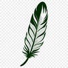 Free Vector Feather Design Element A single white feather in vector format, suitable for graphic design projects.