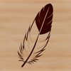 A detailed clip art design featuring a feather in high-resolution SVG format.