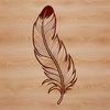 High-quality digital representation of a lone feather as an SVG file.
