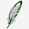 Beautiful Feather Design A stylized illustration of a feather with intricate details, suitable for various design applications.
