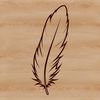 A high-quality vector illustration of a feather, suitable for digital and print use.