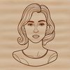 Free SVG Image Download for Design Projects A female figure created in scalable vector graphics (SVG) format for use in various design projects.