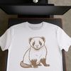 Cute Cartoon Ferret SVG Icon A small, furry animal with a long body and pointed snout, representing a domestic pet.