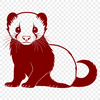 A high-quality vector illustration of a ferret in a simple silhouette style.