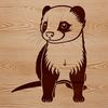 A simple illustration of a ferret in vector format, suitable for various design purposes.