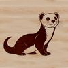 Ferret Vector Graphics Design A ferret illustration in vector format, suitable for commercial or personal use as a cutting file.