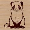 Ferret SVG Cut File Simple ferret svg cut file illustration