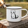 A cute ferret illustration in a simple outline style.
