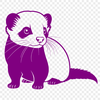 A digital illustration of a ferret in silhouette, suitable for cutting with a Cricut or laser cutter.