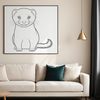 A colorful vector illustration of a ferret in silhouette, suitable for personal and commercial projects.