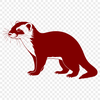 Cute Cartoon Ferret Vector Image A digital illustration of a ferret in silhouette form.