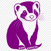A colorful, cartoon-style ferret illustration, suitable for various digital and craft projects.