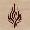 A stylized graphic representation of flames, ideal for use in various digital designs.