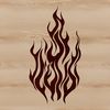 Flame Shape Clipart Illustration A stylized illustration of a flame shape made from vector lines, suitable for cutting machines and digital design.