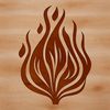 Illustrative flame shape in vector format.