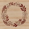 An illustration of a decorative wreath made up of intricate flowers and foliage in high-resolution SVG format.