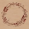 Vector illustration of a decorative wreath with a circular shape and floral elements.