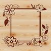 A simple floral frame design in vector format.