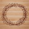 Free SVG Floral Border A delicate floral wreath design created using vector art software.