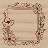 Floral Border Frame Design A digital frame design featuring intricate floral patterns and ornate details.
