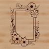 A graphic frame design suitable for vector art and cutting machine templates.