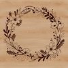 Customizable Vector Wreath Image Floral wreath design in SVG format.