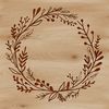 Beautiful Free SVG Floral Template A decorative floral wreath design created using vector art.