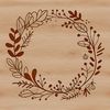 A floral wreath design created in vector format, suitable for digital and print applications.