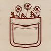 Vibrant Floral Design for Personal Use Vector design of a flower pocket, ideal for personal and commercial use in various formats including SVG.