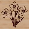 Free Vector Daffodil Icon A vector illustration of a daffodil flower in full bloom, suitable for nature-themed designs.