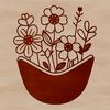 SVG Floral Accent A graphic representation of a pocket featuring floral designs.