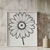 Simple White Daisy SVG Clip Art A simple daisy flower with white petals and yellow center, ideal as vector clip art for crafting or design projects.