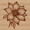 Beautiful Nature-Inspired Flower SVG A detailed illustration of a wild flower with petals and center, suitable for vector art and design.