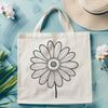 Free SVG Clip Art of a Daisy Flower A simple illustration of a daisy flower with white petals and yellow center, created as a vector graphic.