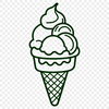Colorful Ice Cream Treat SVG A colorful illustration of a classic ice cream sundae with various toppings and sauces.