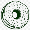 Decorative Donut Vector Image A colorful illustration of a donut with various toppings and decorations, suitable for digital crafting and design.
