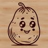 Simple SVG Design for Potatoes A simple illustration of a potato, suitable for vector art designs and clip art projects.