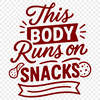 A humorous quote about food and weight loss in a clean vector format.