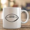 Free American Football SVG Clip Art A graphic illustration of a standard American football with panels and laces.