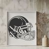 Football Player Silhouette American football player wearing a helmet, vector illustration for graphics and design purposes.