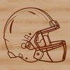 An illustration of an American football with detailed design elements suitable for vector art and cutting machine projects.