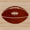 American football with laces and stitching, designed as a vector graphic.