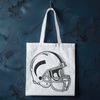 Football Icon in Bold Design A stylized illustration of a football helmet in the style of an American football player's gear.